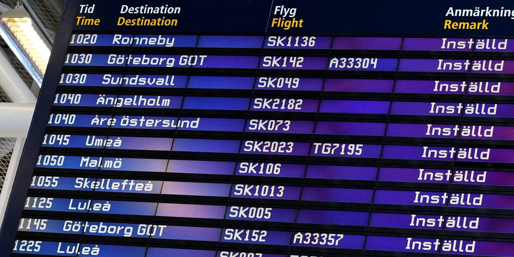 Ett åskoväder ligger över stora delar av Europa och ställer till med förseningsproblem för svenska flygresenärer. Arkivbild.