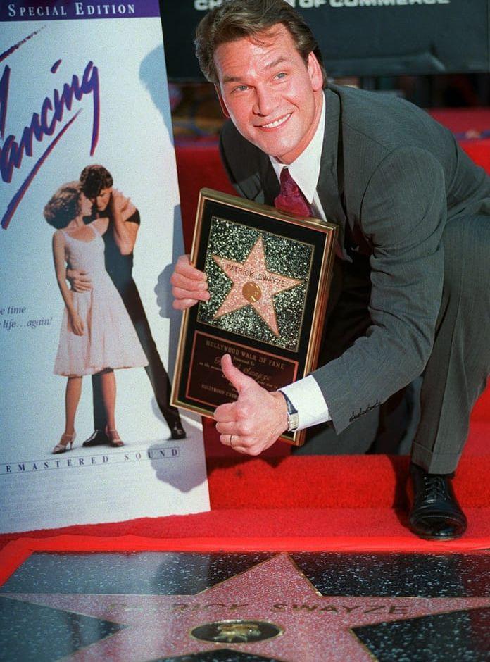 Skådespelaren Patrick Swayze fick en stjärna i Hollywood Boulevard efter att ha medverkat i succérullen Dirty Dancing. Bild: TT