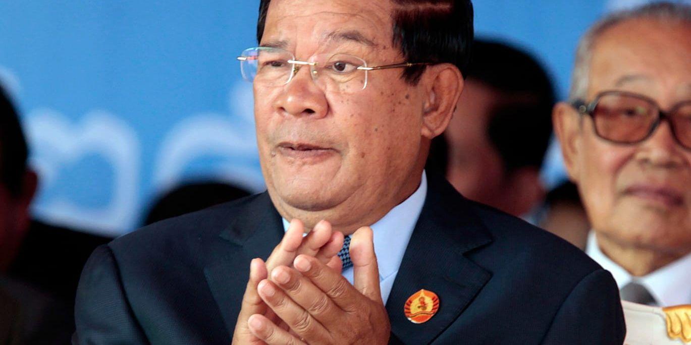 Kambodjas premiärminister Hun Sen. Arkivbild.