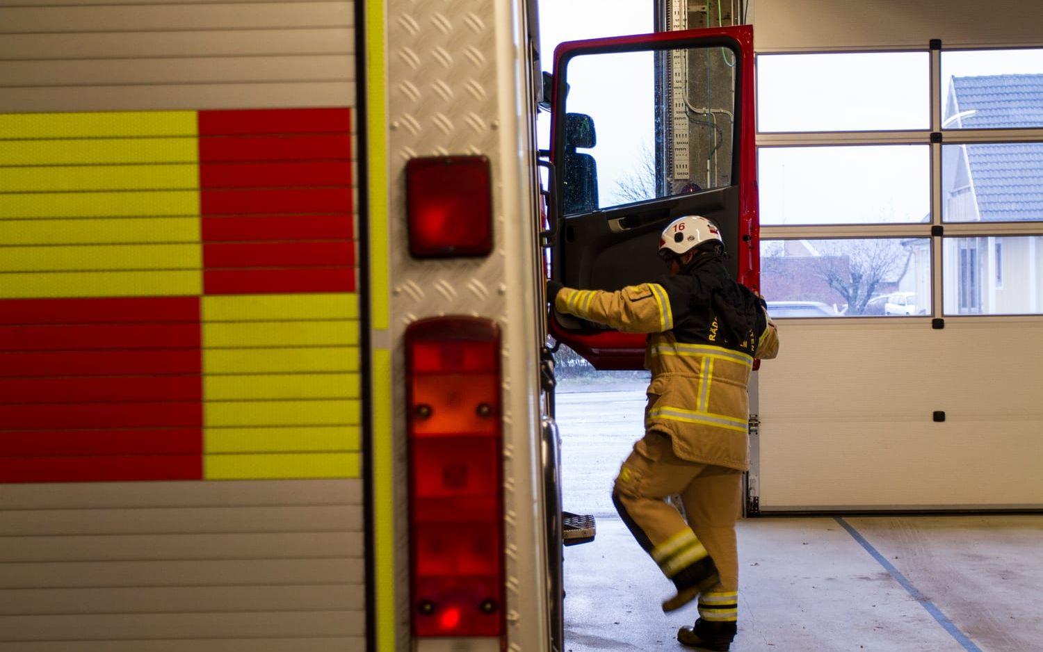 Utryckningen från brandstationen i Laholm blev snabbt avklarad. Bild: Kenny Hjälte/arkiv