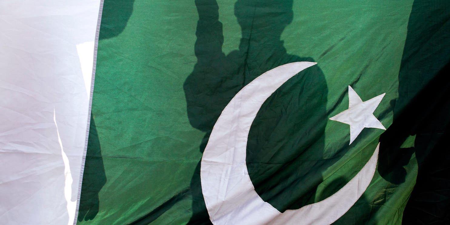 Pakistans flagga. Arkivbild.