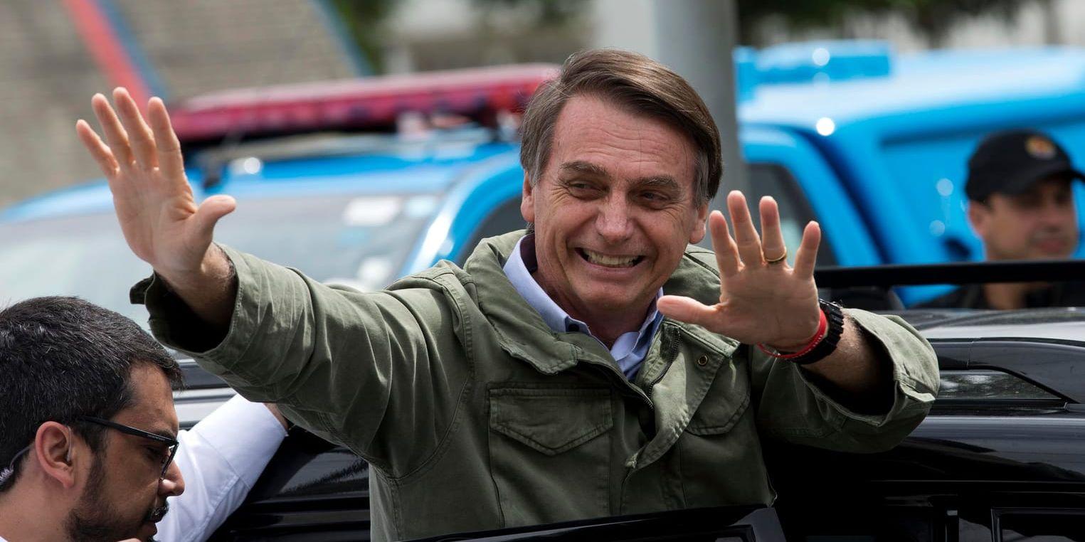 Stödet var starkt för den kontroversielle kandidaten Jair Bolsonaro i den slutliga omgången av presidentvalet.