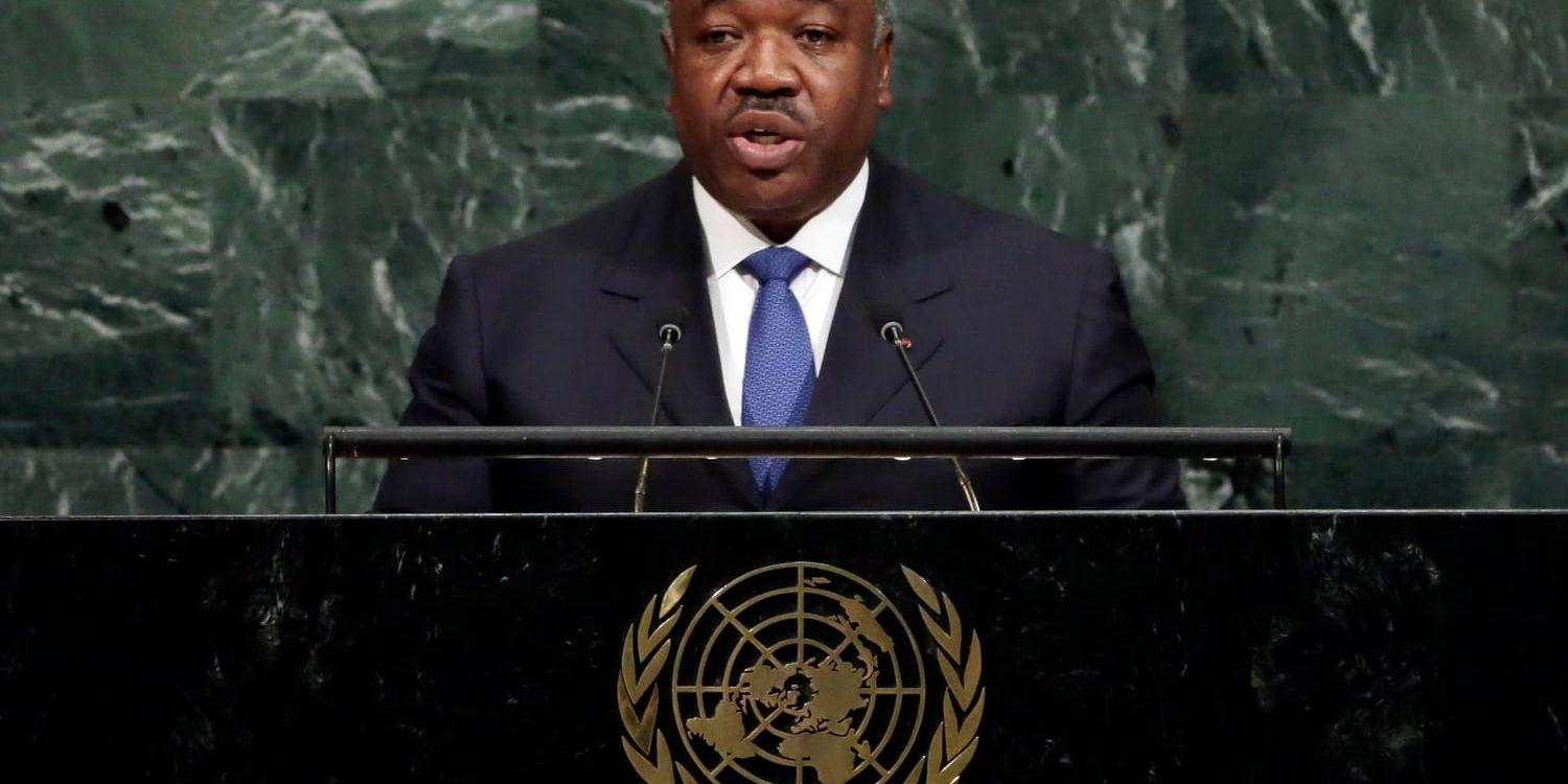Ali Bongo i FN:s generalförsamling 2017. Arkivbild.