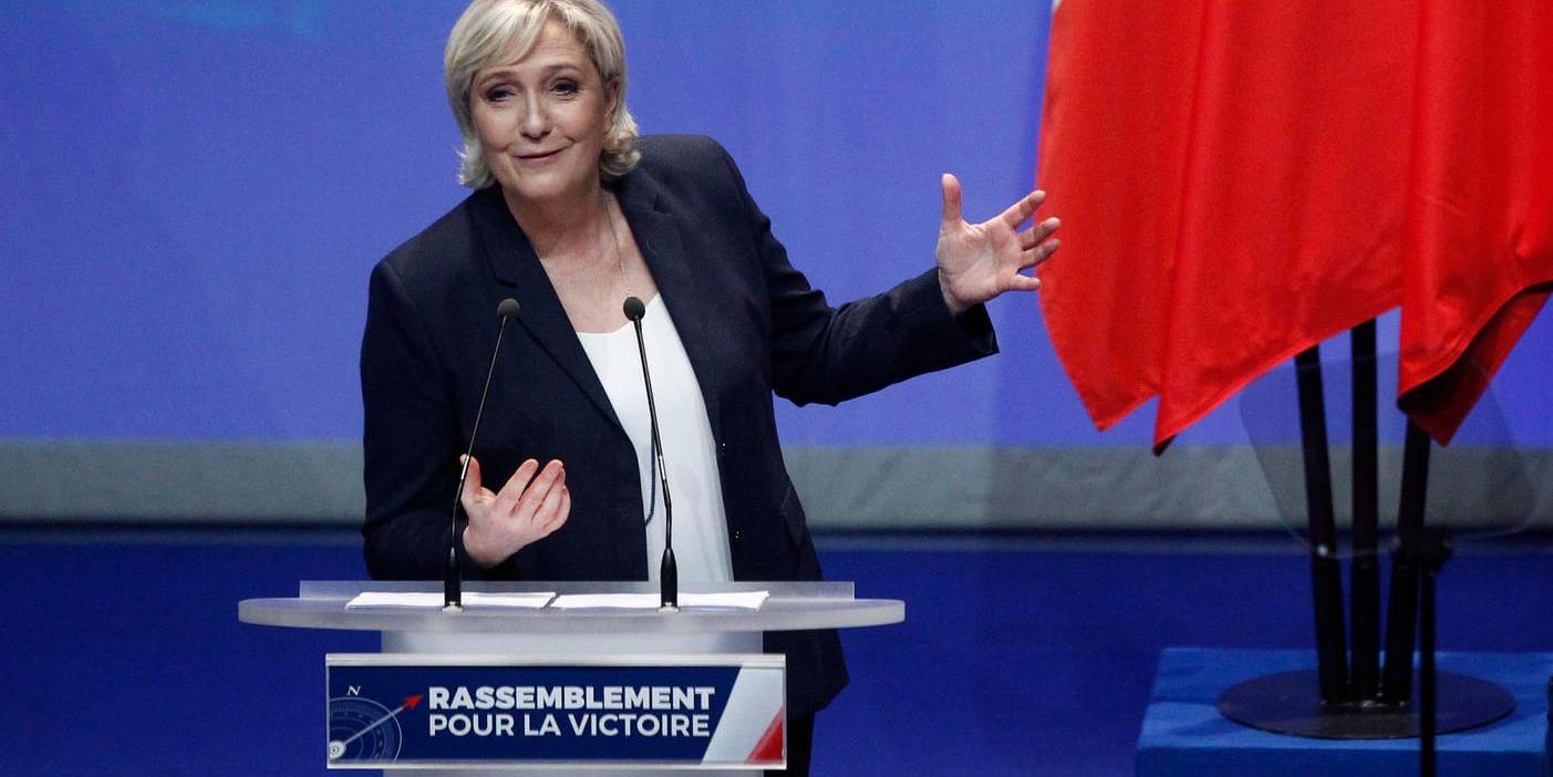 Nationella frontens ledare Marine Le Pen.