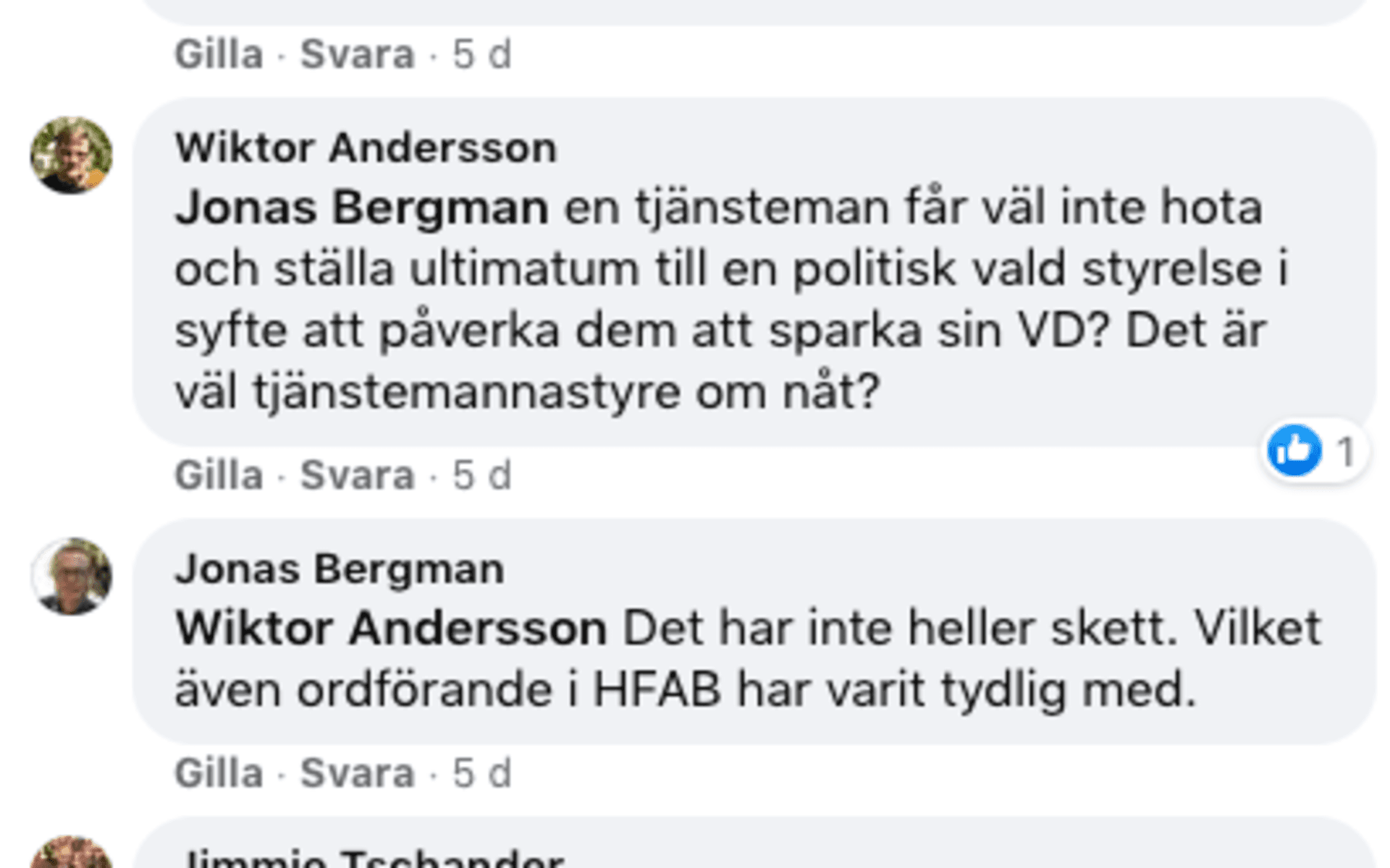 På Facebook slår Jonas Bergman fast vad som skett.