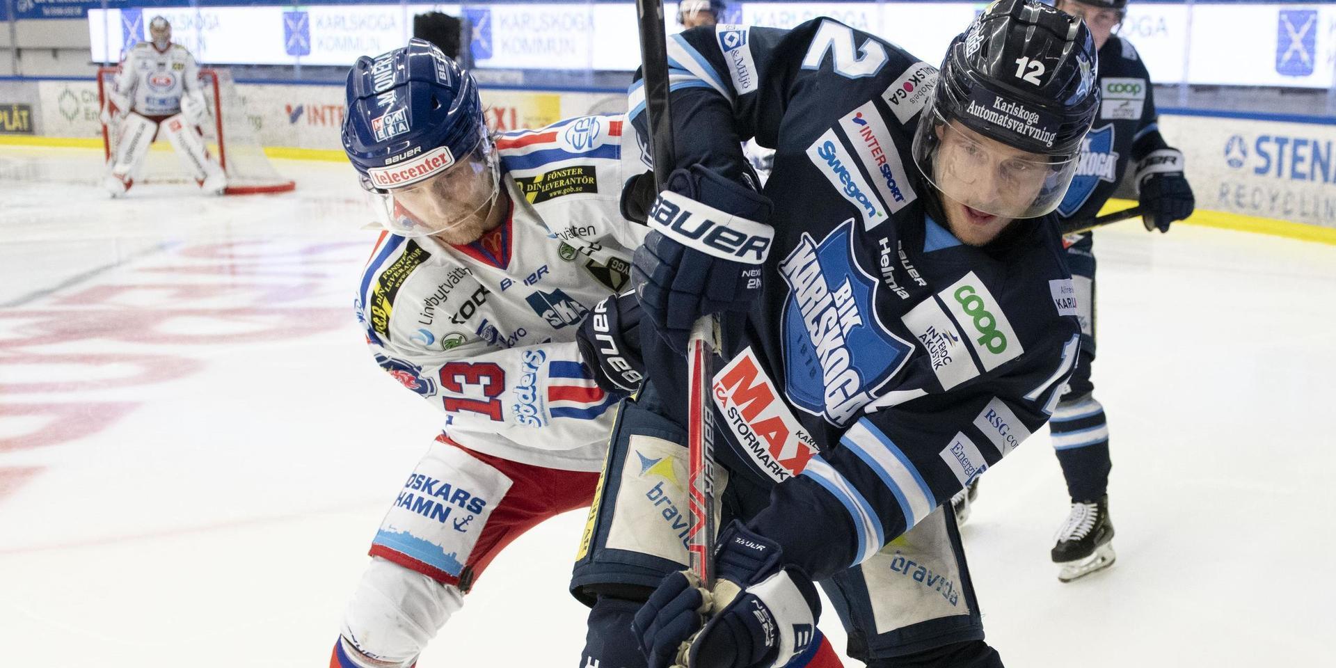 Gustaf Thorell avgjorde för Karlskoga mot Björklöven i hockeyallsvenskans slutspel. Arkivbild.