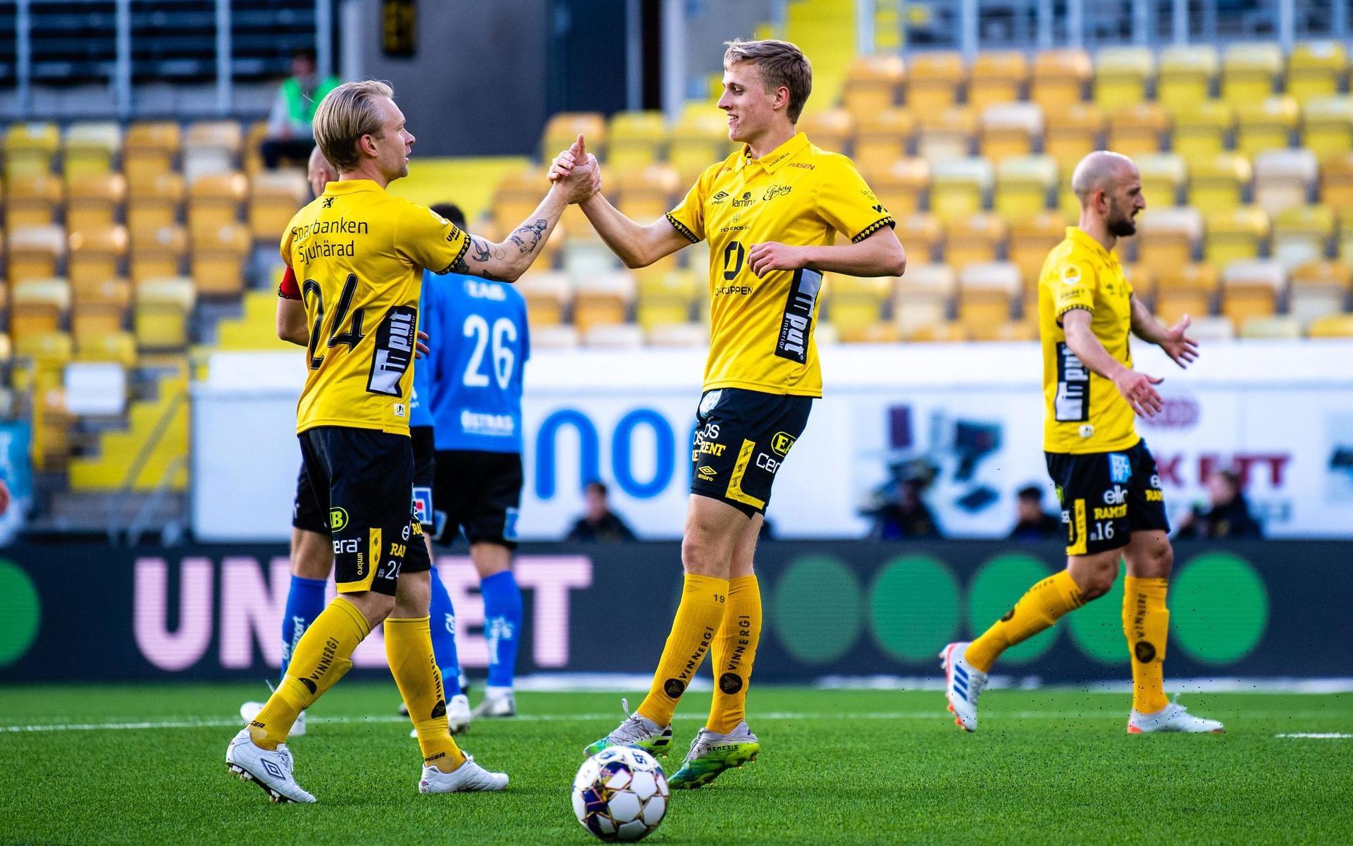 Elfsborgs Jeppe Møldrup Okkels jublar efter 2-0.