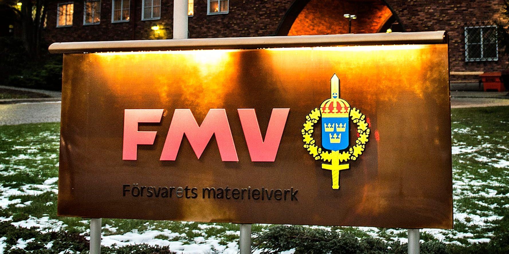 Försvarets materielverk, FMV, saknar ett hemligt dokument. Arkivbild.