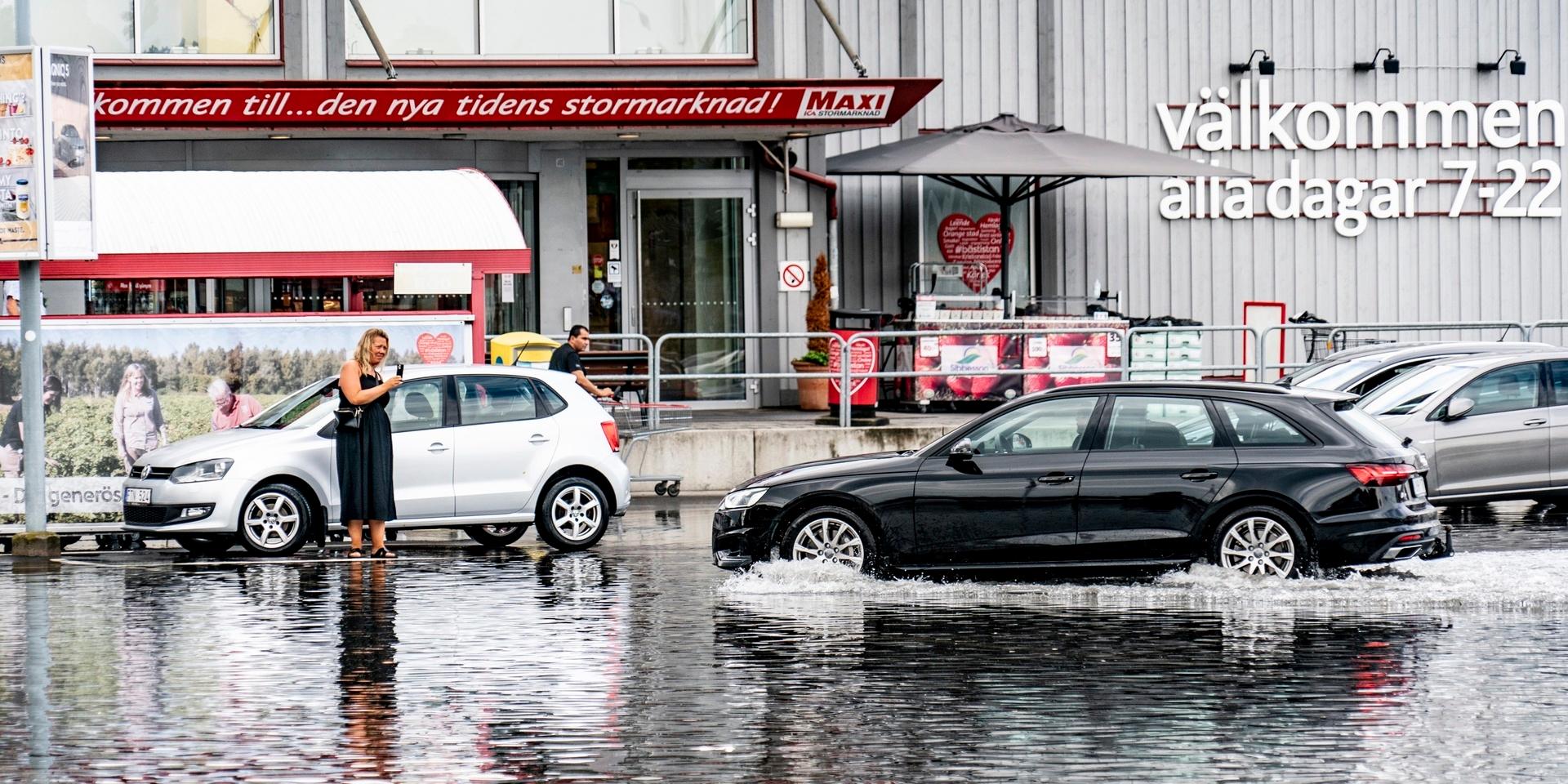 Stora regnmängder på kort tid orsakade översvämningar i Kristianstad för några dagar sedan.