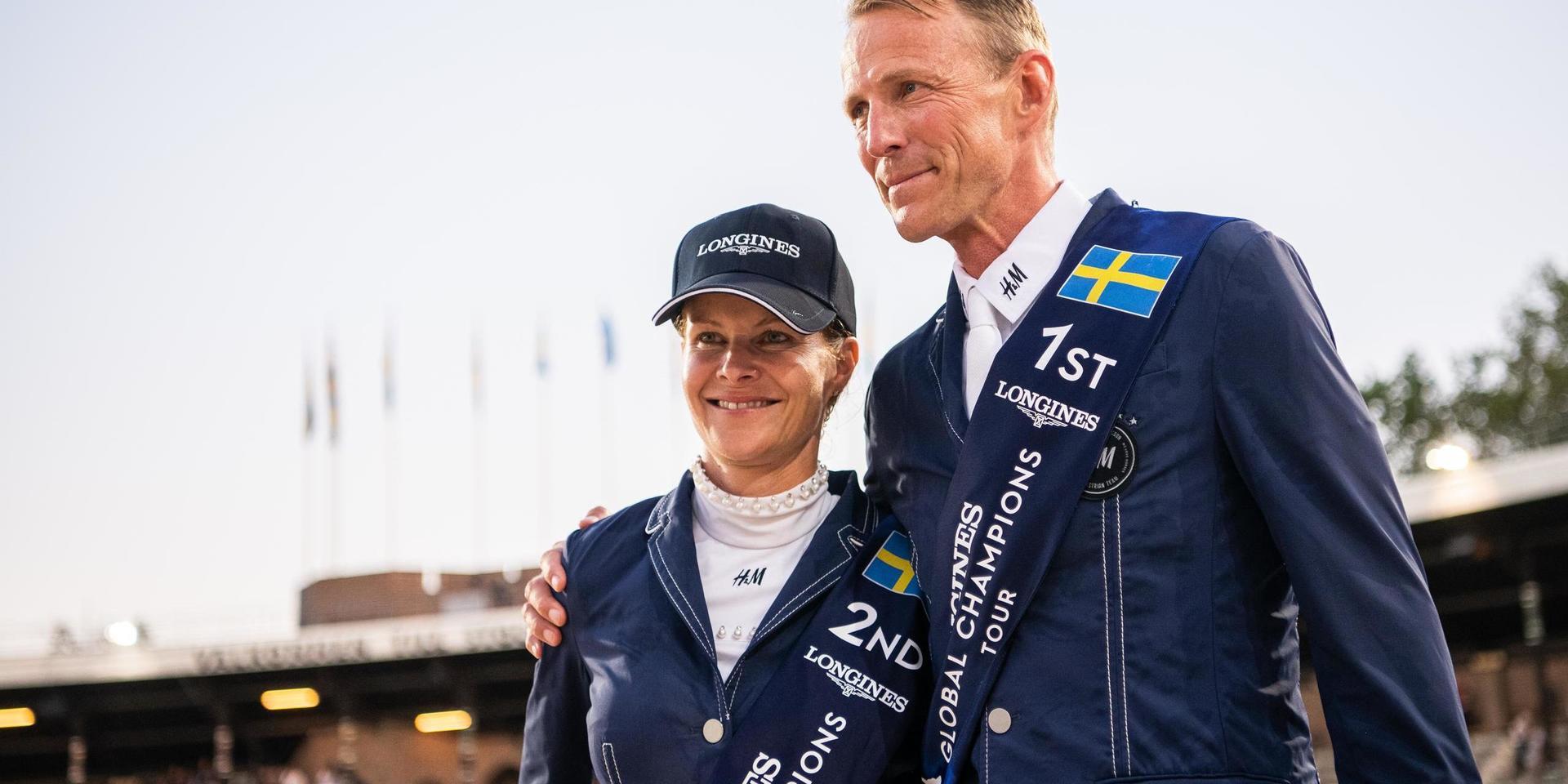 Svenska världsstjärnorna Malin Baryard-Johnsson och Peder Fredricson tävlar båda i ATG Riders League på Sundbyholm i helgen. Men deltävlingen i Halmstad i höst blir inte av.