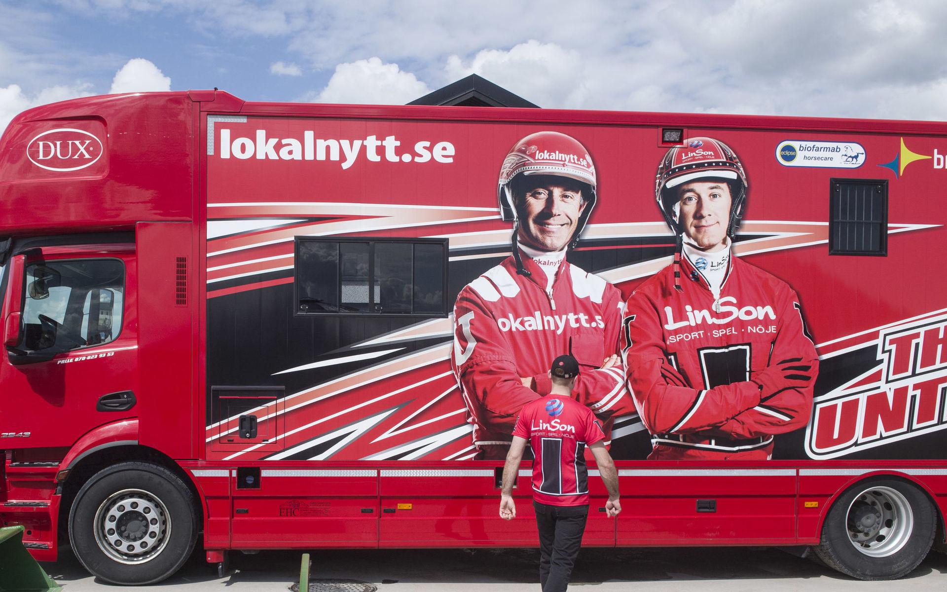 Untersteiner-lastbilen som Johan och Peter åker till tävlingar runt om i Sverige i.