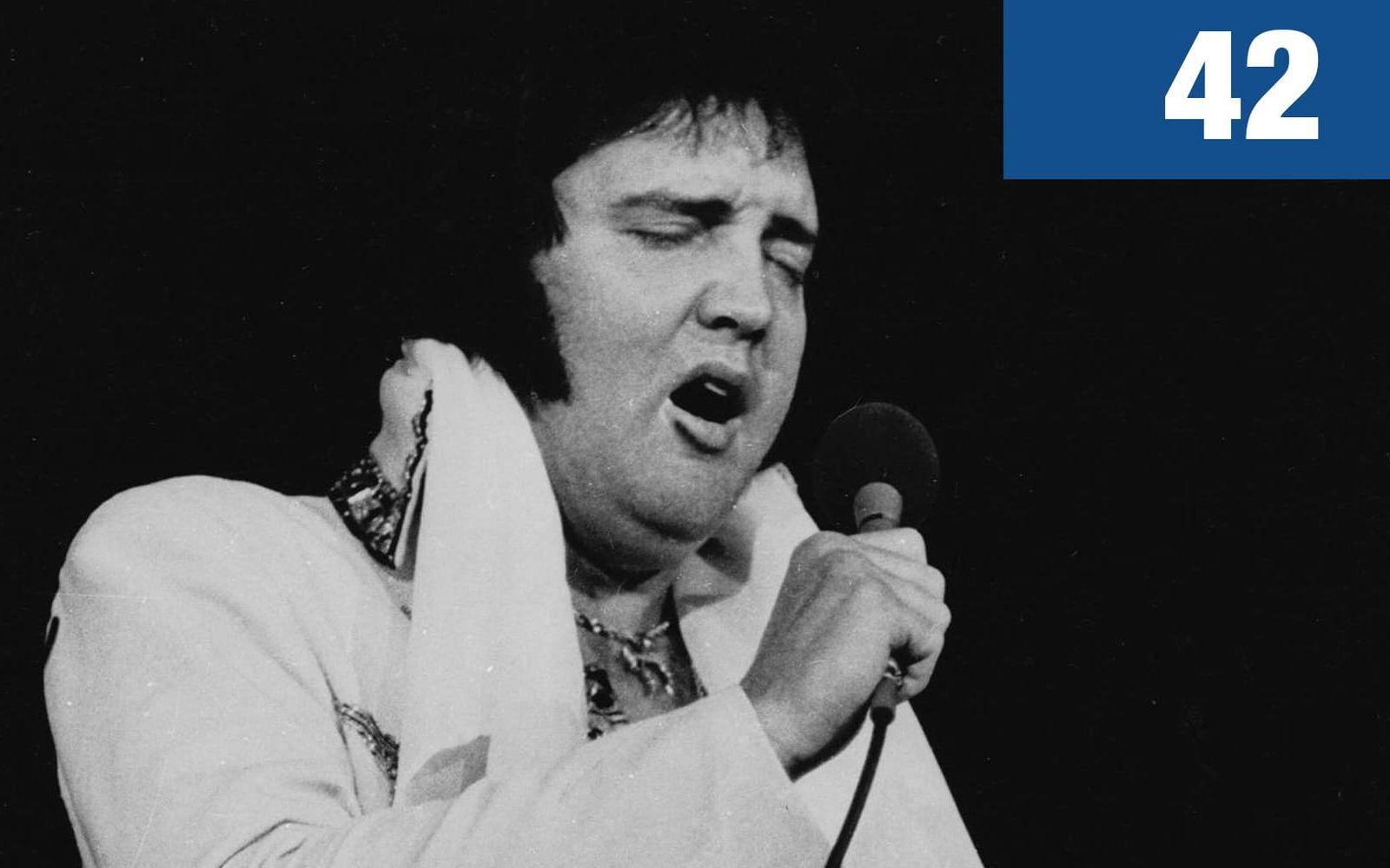 42. Så gammal var Elvis när han gick bort den 16 augusti 1977. Foto: TT