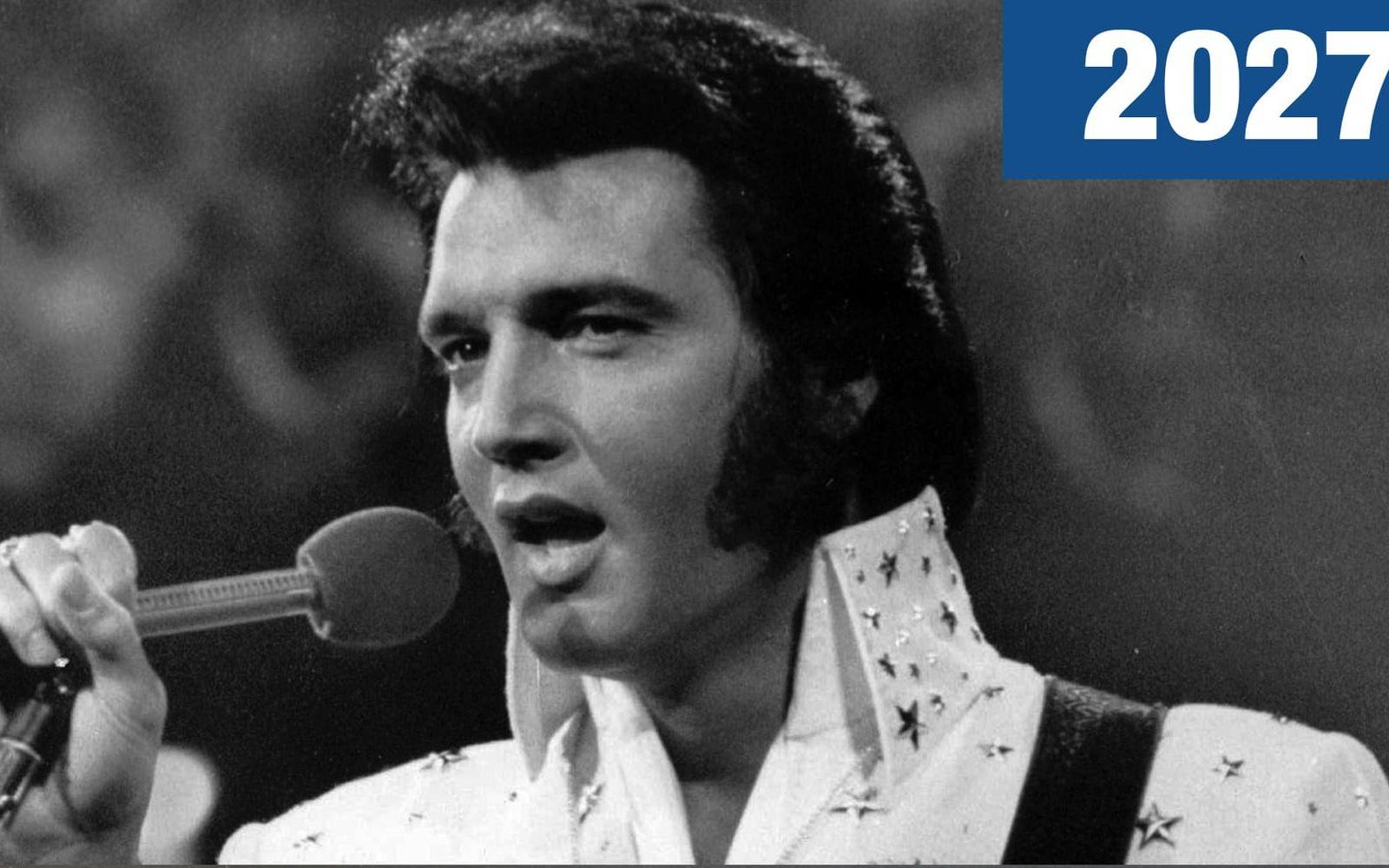 2027. Året då Elvis Presleys dödsbo har beslutat att de fullständiga uppgifterna om hans död (inklusive obduktionsrapporten) ska släppas till allmänheten. Det kommer då ha gått 50 år sedan Elvis död 1977. Foto: TT