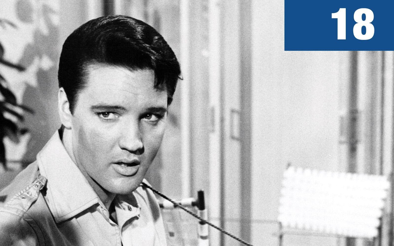 18. Antalet amerikanska listettor av Elvis under åren 1956 till 1969. Foto: Stella Pictures