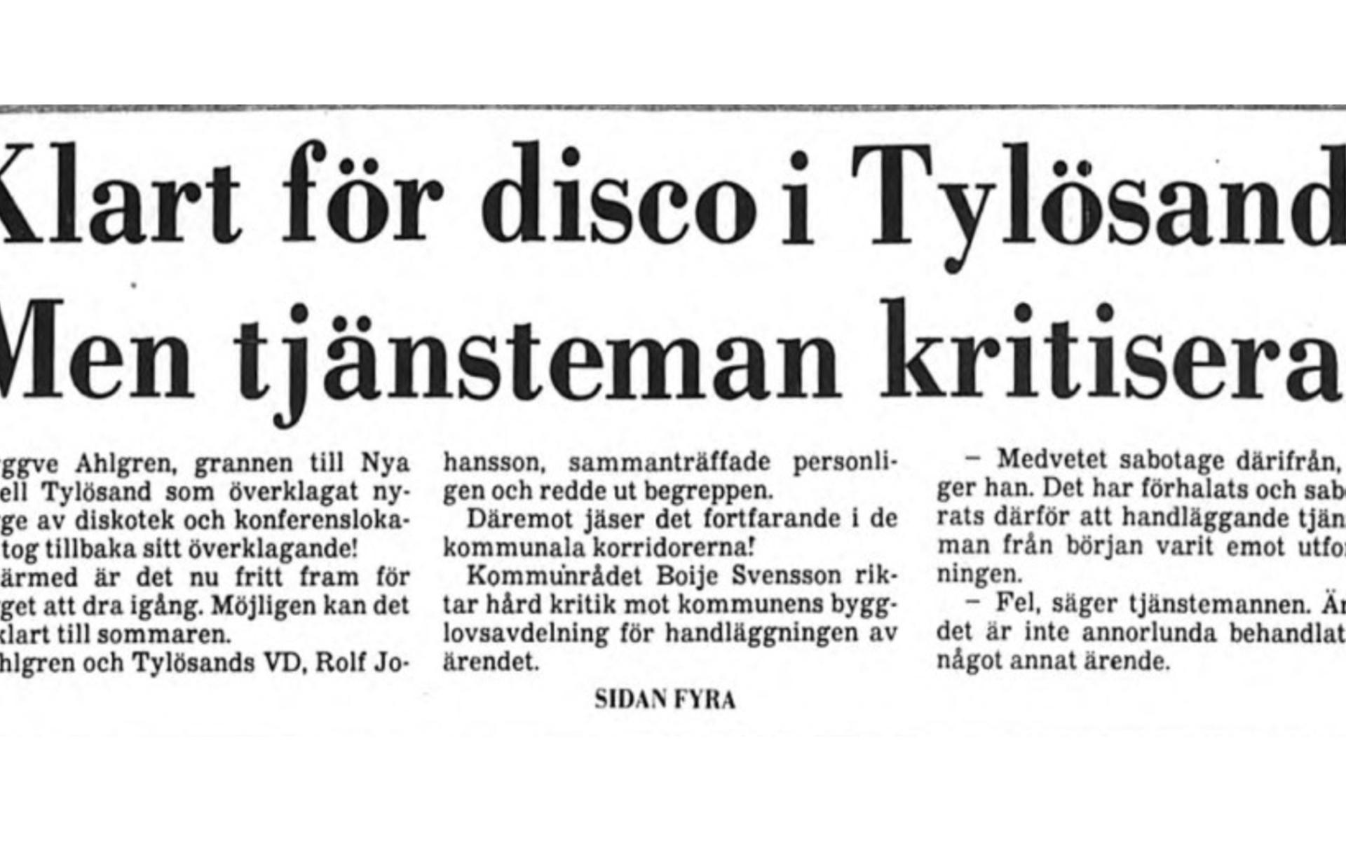 ... men samma år (1984) stod det klart att det skulle bli disco! Men hade det verkligen gått rätt till?