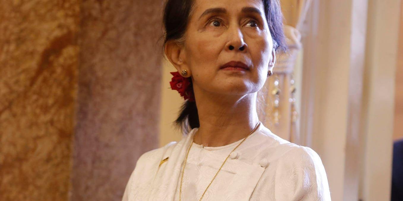 Myanmars ledare Aung San Suu Kyi. Arkivbild.