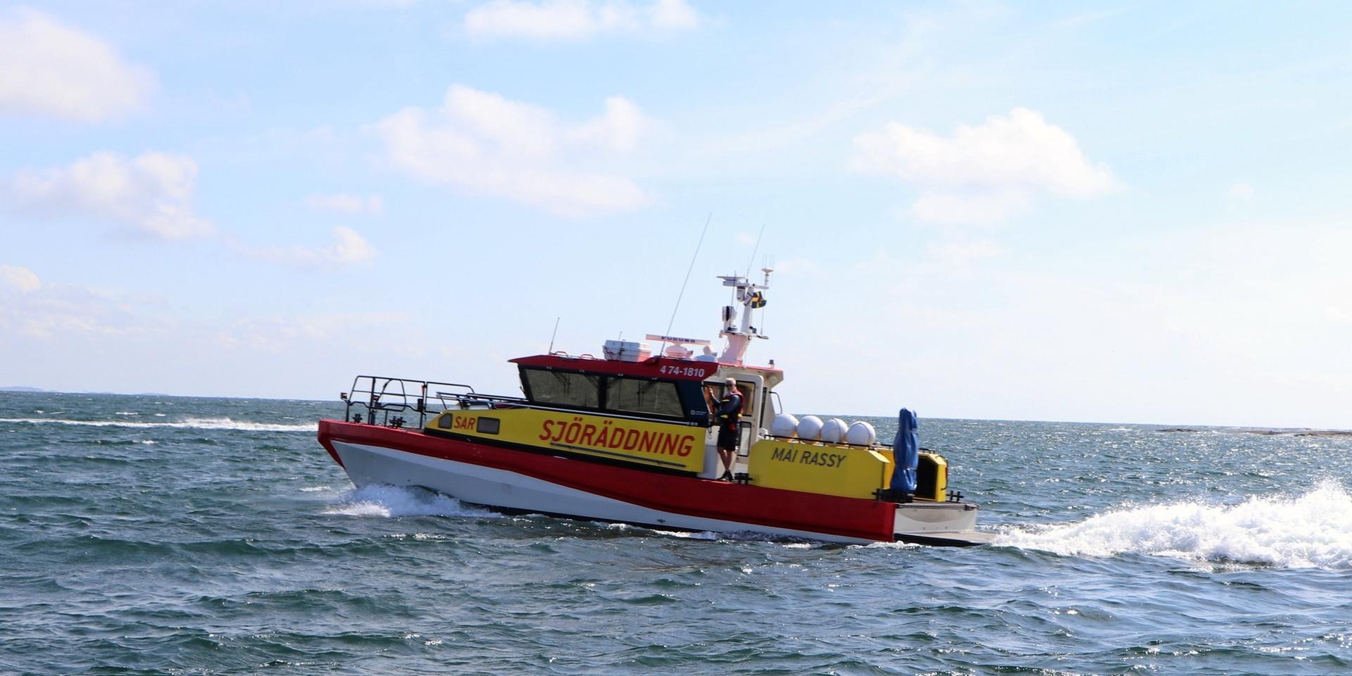 Sjöräddningssällskapet sökte efter båten som i helgen försvann från stranden i Mellbystrand. Bilden har tagits i ett annat sammanhang.