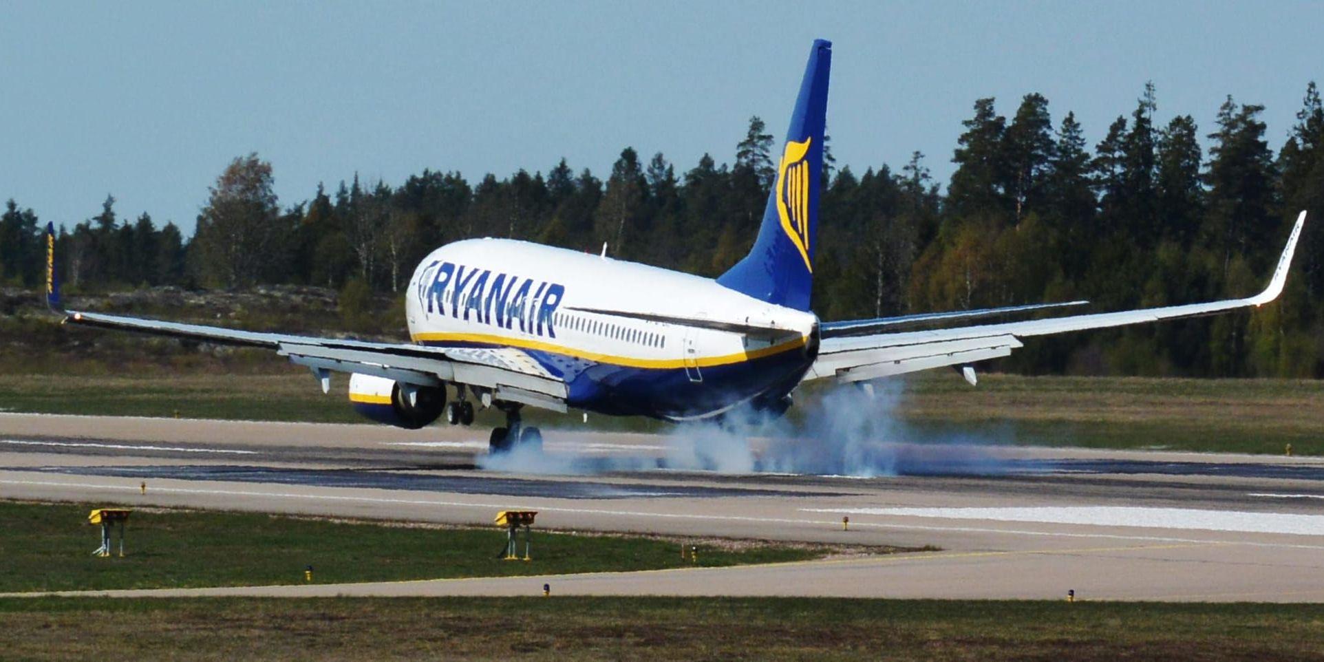 På fredag stannar de flesta av Ryanairs plan på marken på Skavsta flygplats. Arkivbild.