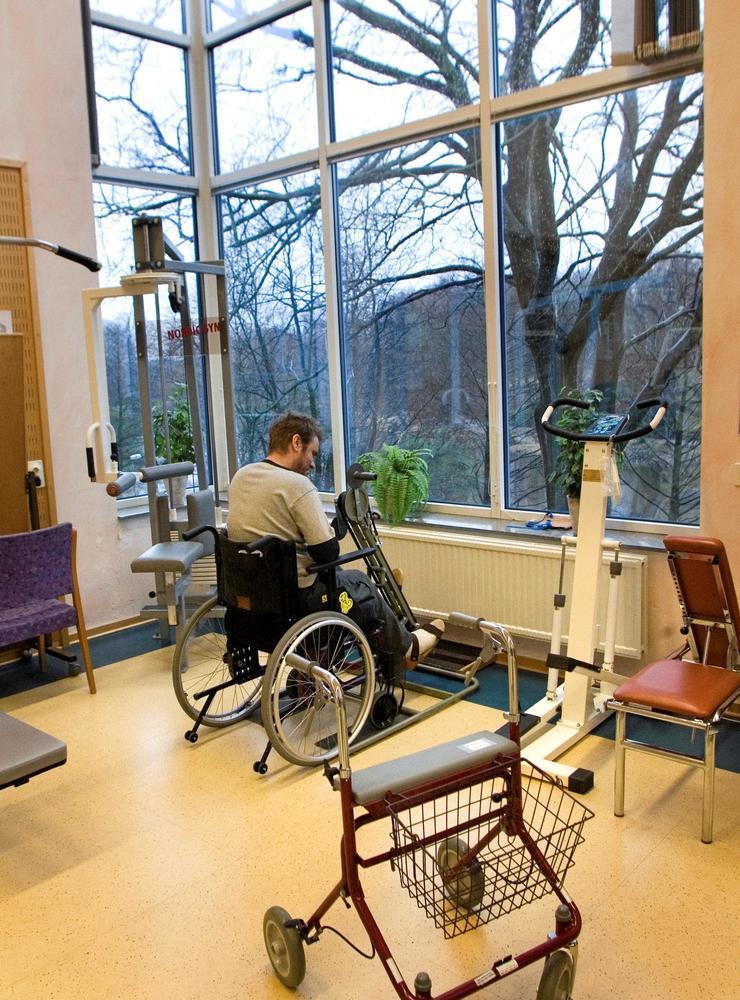 Johan Hermansson skötte sin rehab på vårdcentralen i Falkenberg den första tiden.