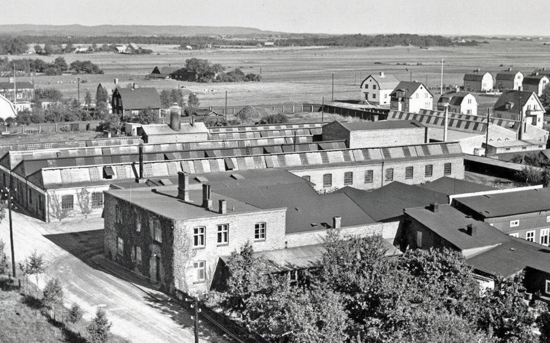 Utsikt över fabriksområdet 1937. 