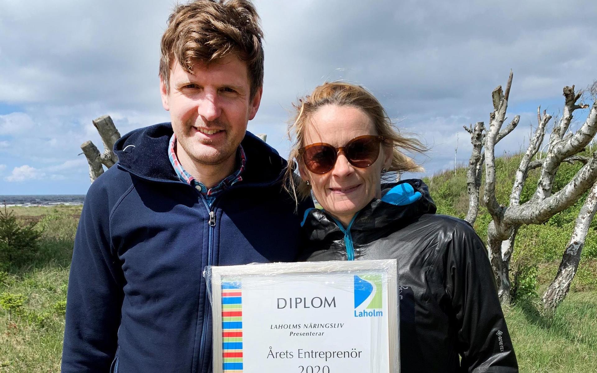 Elisabeth Hansson och David Andersson, Trailrunning Sweden, blev Årets entreprenör.