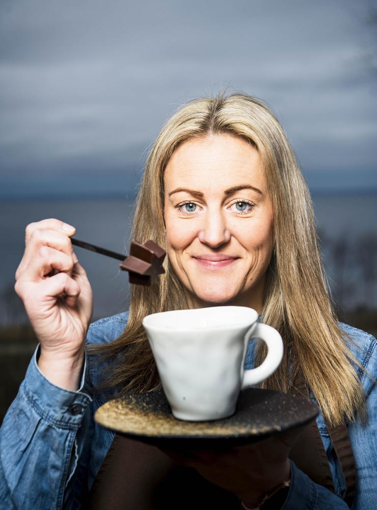 Carina Lovén älskar varm choklad som görs med smält kvalitetschoklad.