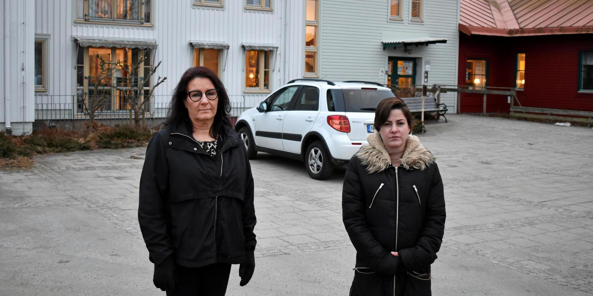Lissi Hansen och Emelie Brüel är två av åtta medarbetare som ingår i natteamet på Sjölunda äldreboende i Torup.