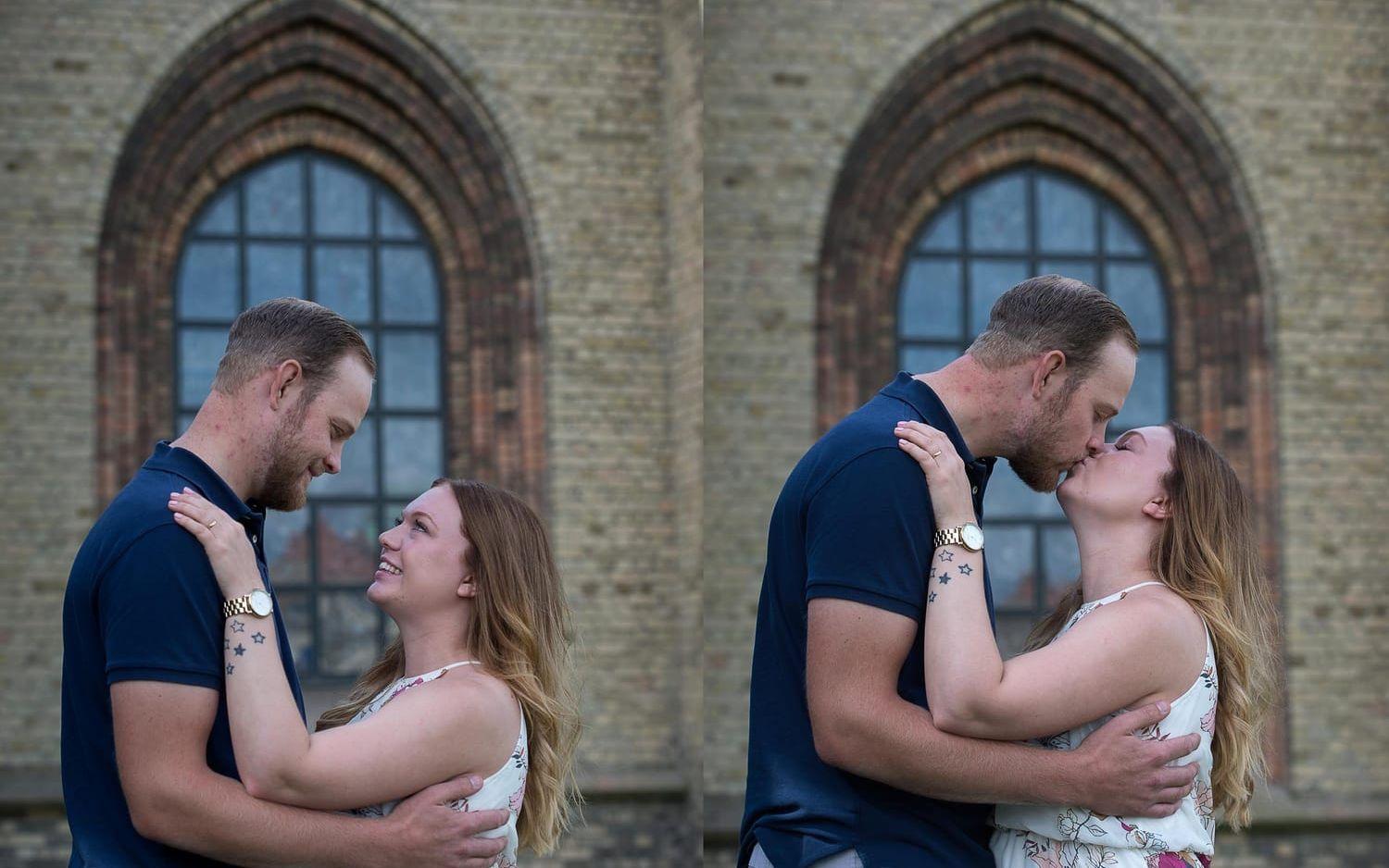 Johan Ringberg och Sofie Frånander gifter sig på lördagen i S:t Nikolai kyrka. Bild: Jörgen Almström