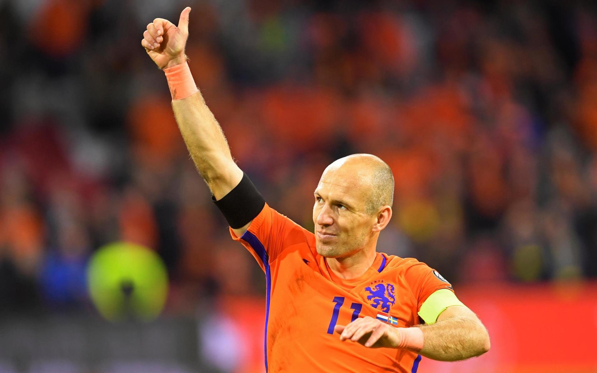 Arjen Robben spelade närmare 100 landskamper för Nederländerna och vann både VM-silver och VM-brons.