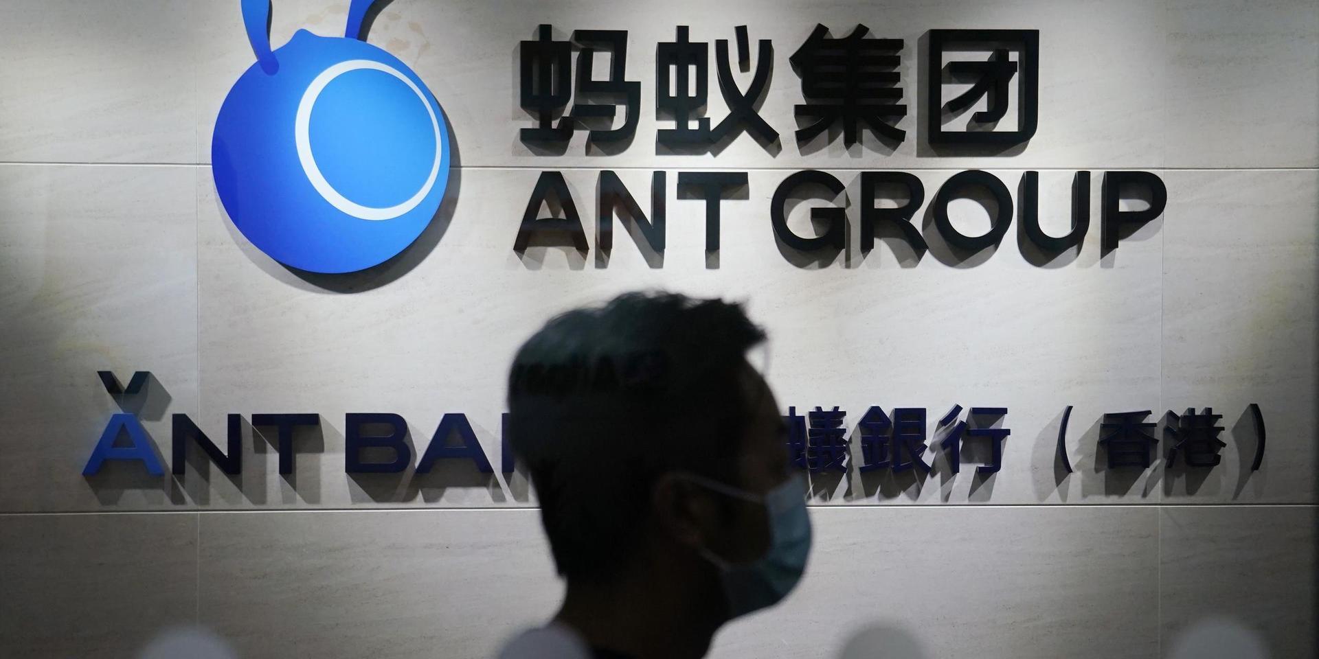 Ant Groups börsnotering stoppad av Shanghaibörsen. Arkivbild