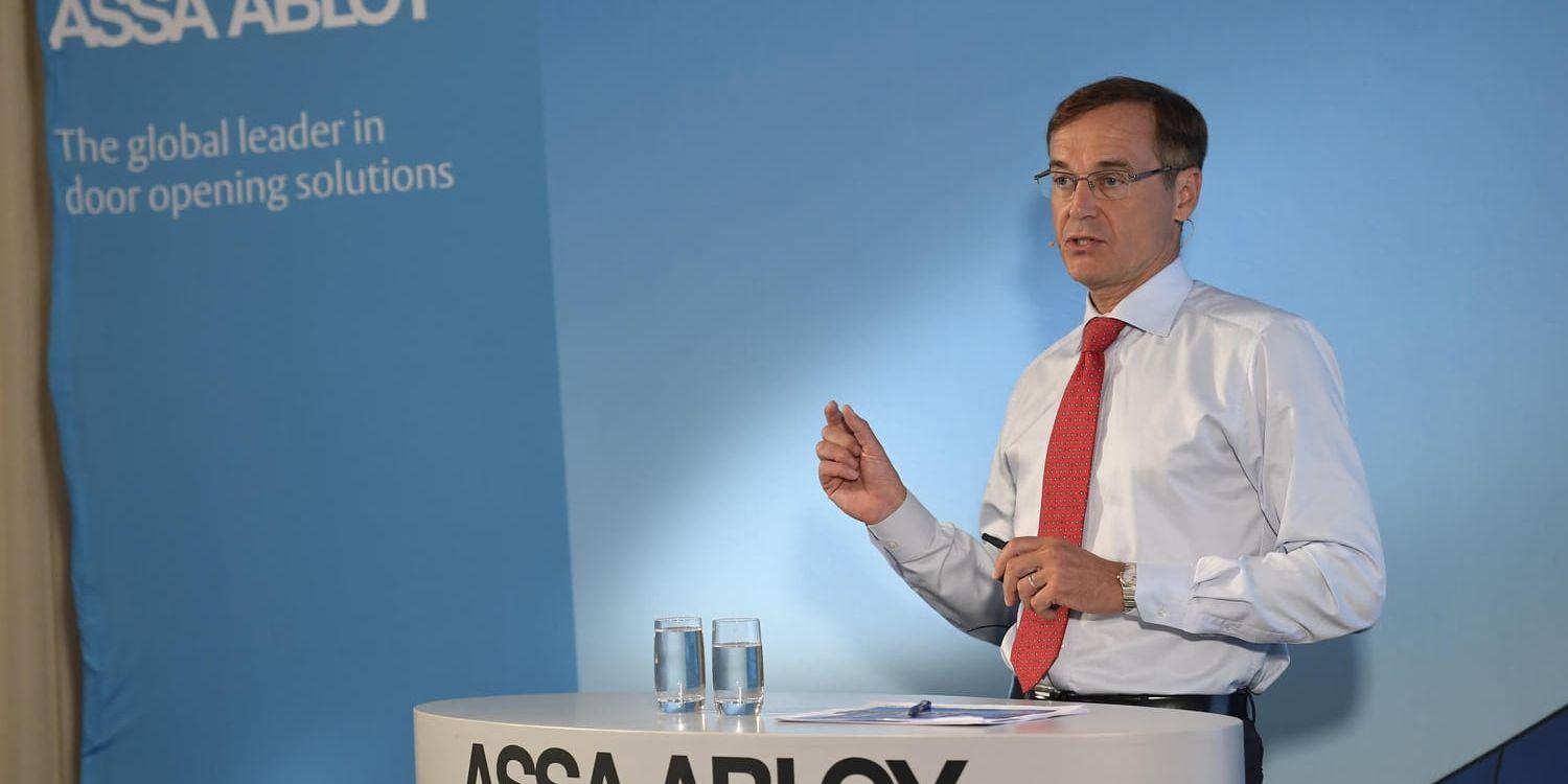 Johan Molin har meddelat styrelsen att han överväger att sluta som vd och koncernchef för Assa Abloy 2018. Arkivbild.