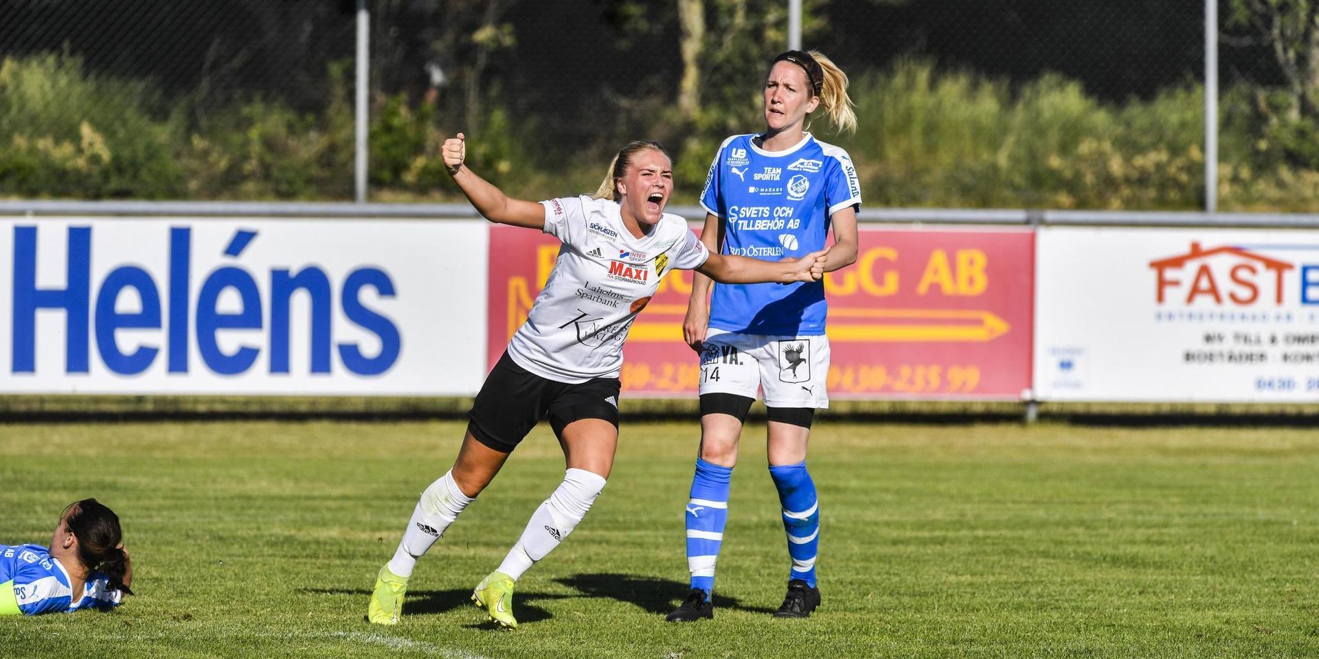 Laholms FK:s skyttedrottning Ida Axeldal fortsätter visa fin målform.