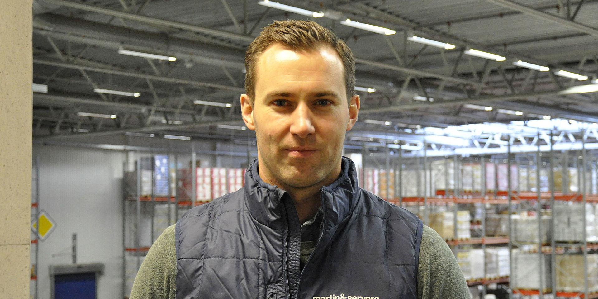 Simon Tideman, platschef på Martin &amp; Servera i Halmstad.