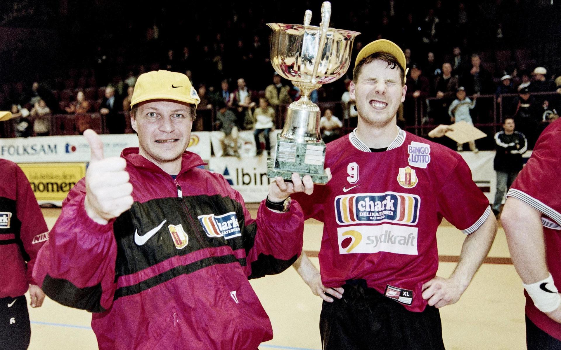 Ulf Sivertsson – här med Magnus Weberg – ledde Drott SM-guld 1999.