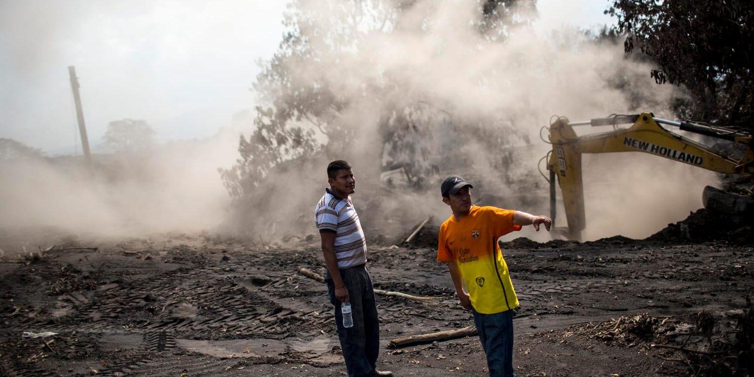 Fortfarande saknas människor efter vulkanutbrottet den 3 juni. Arkivbild.