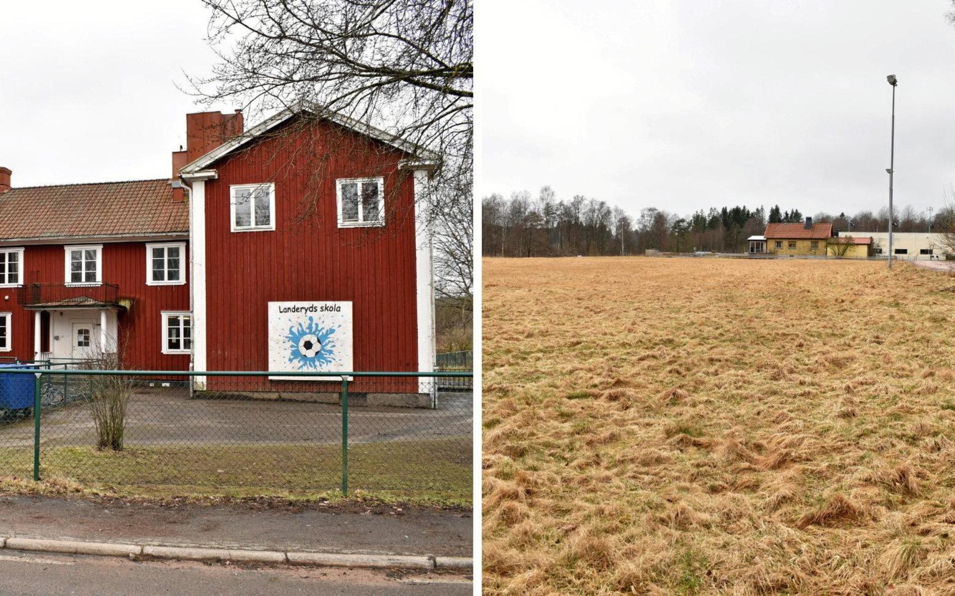 Landeryd ser ut att få en helt nybyggd skola på den stora gräsplanen vid Movägen nära företaget OGM (forna Preconal). Det är alternativet som politikerna i Framtid Hylte nu går vidare med.