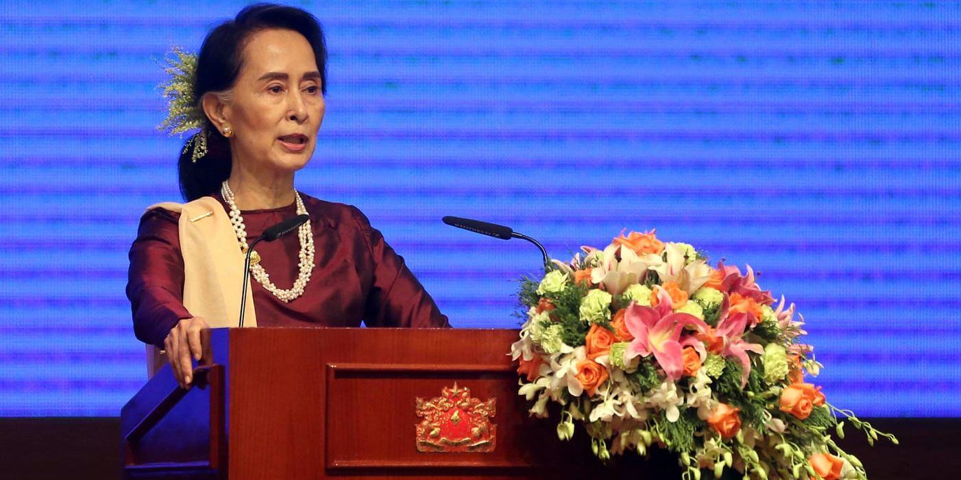 Burmas ledare Aung San Suu Kyi. Arkivbild.