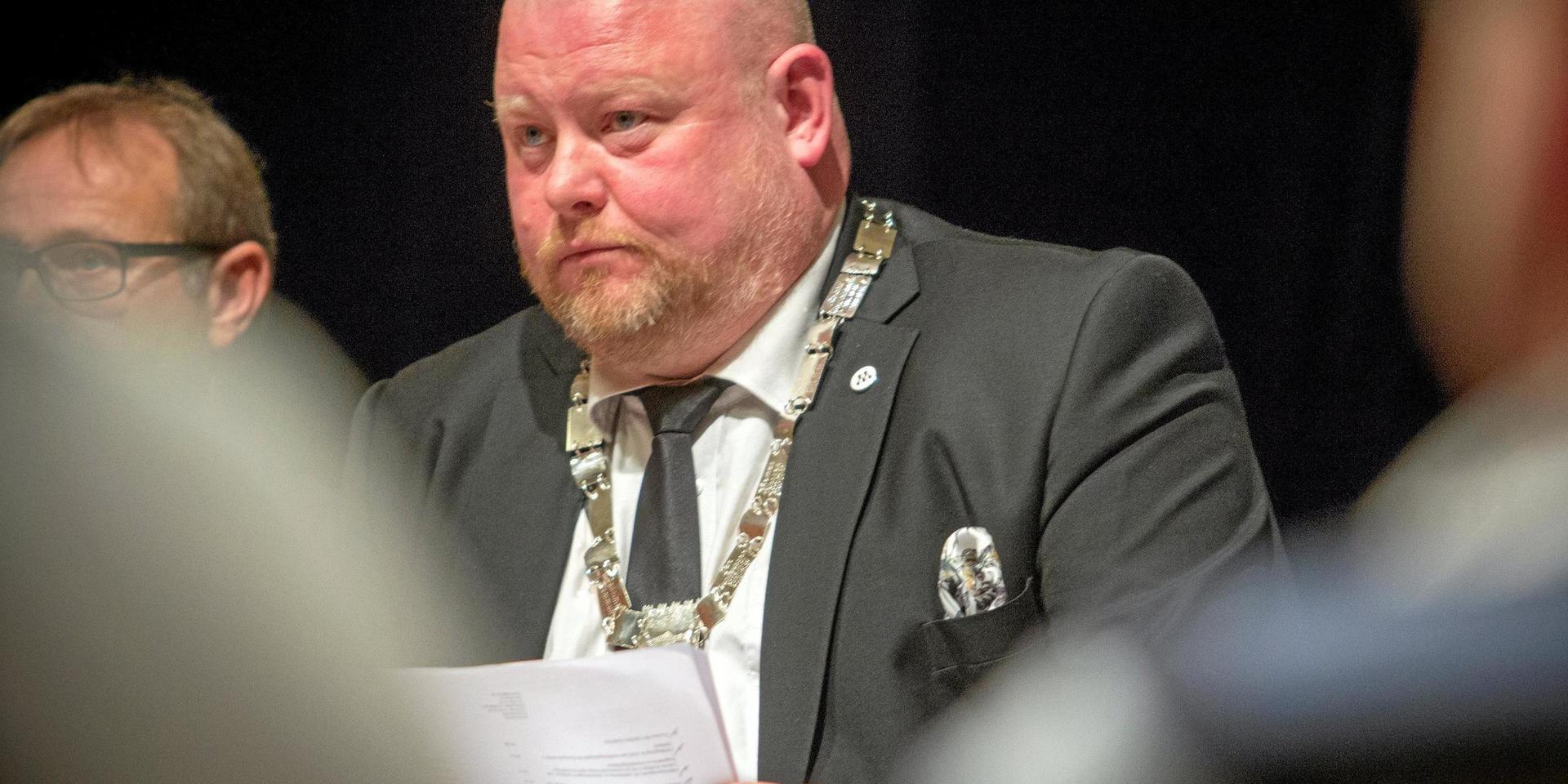 Jonas Hellsten (M), ordförande i kommunfullmäktige i Laholm och dessutom nyvald ordförande för Laholmsmoderaterna.