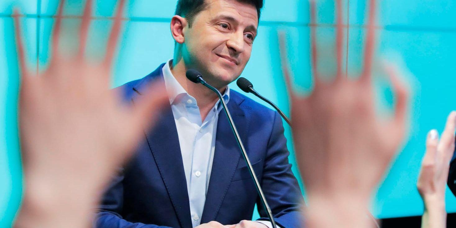 Den 41-åriga tv-kändisen Volodymyr Zelenskyj väntas tillträda som president i Ukraina i maj, efter en jordskredsseger presidentvalet. Arkivbild.