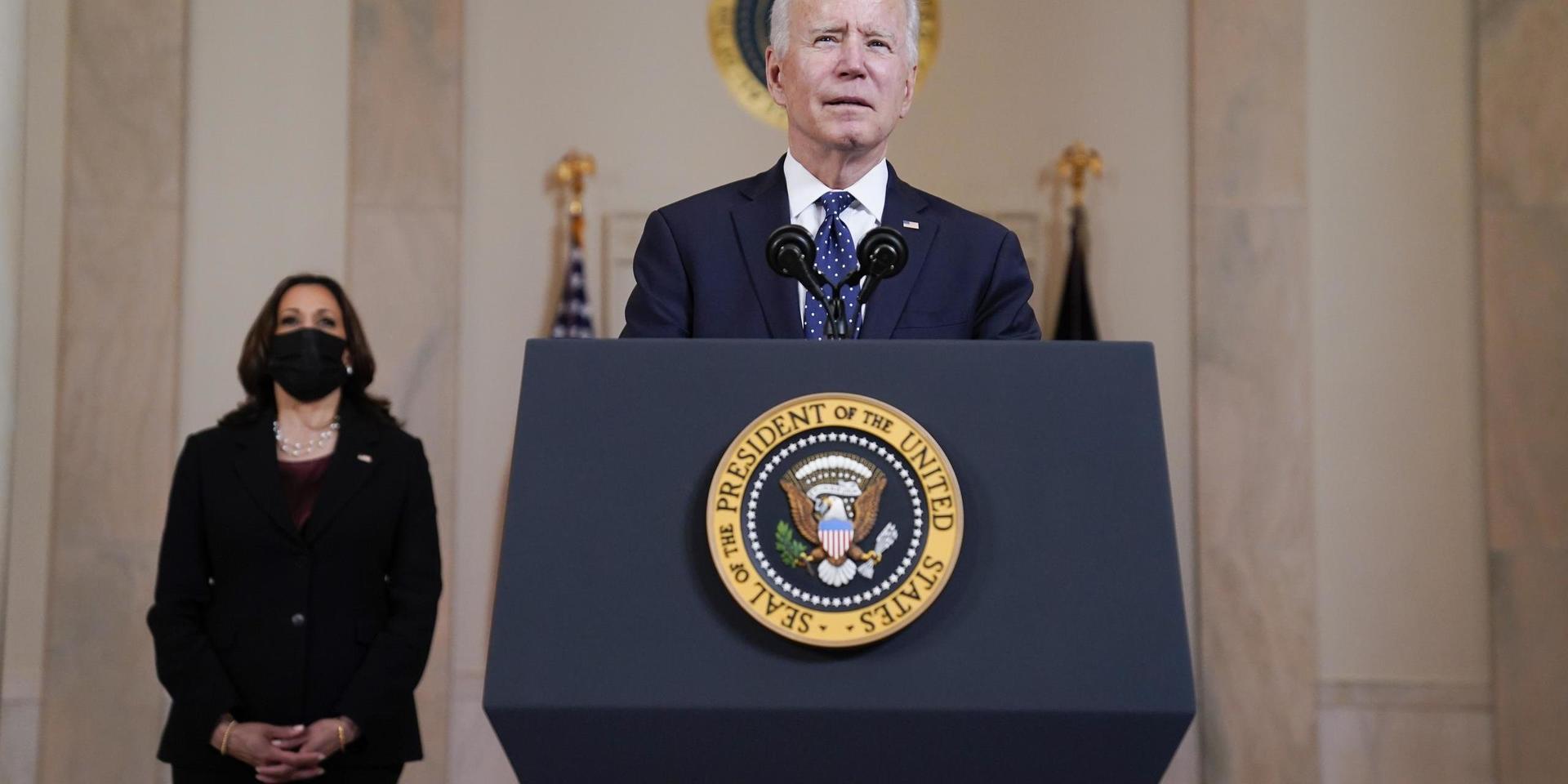 USA:s president Joe Biden talade från Vita huset efter det att domen mot den tidigare polismannen Derek Chauvin offentliggjorts.