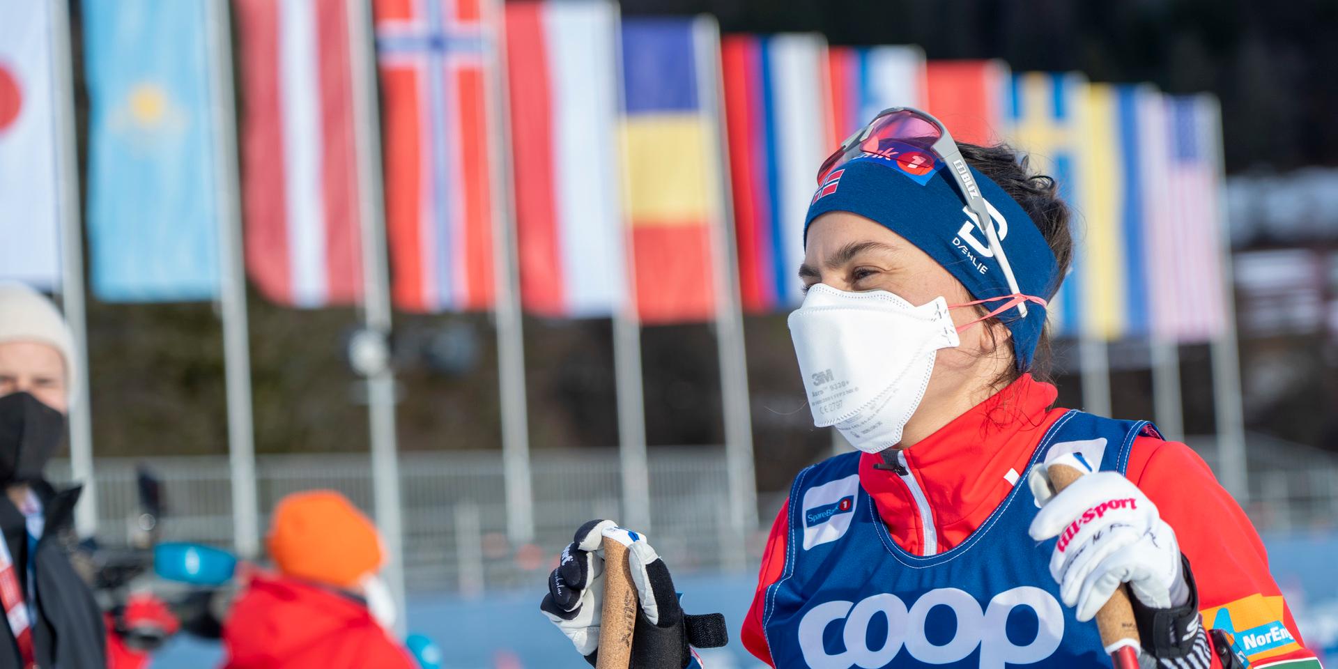 Heidi Weng är en av två smittade norska OS-åkare. Arkivbild.