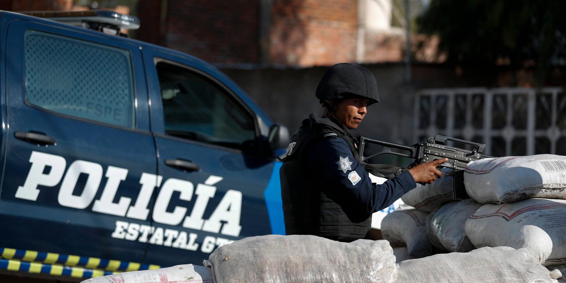Mexikansk polis kämpar mot knarkkartellerna. Arkivbild.