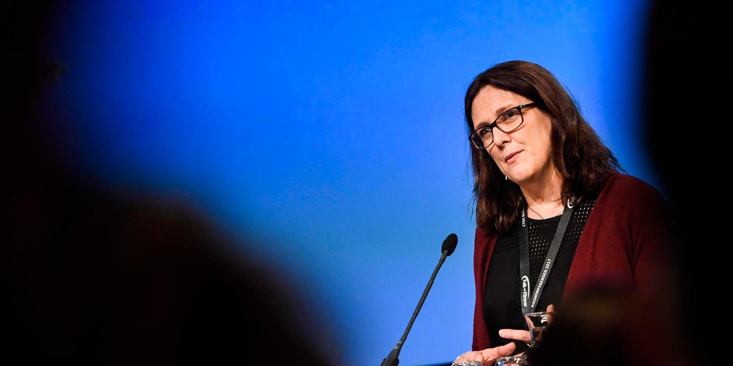 EU:s handelskommissionär Cecilia Malmström (FP). Arkivfoto.