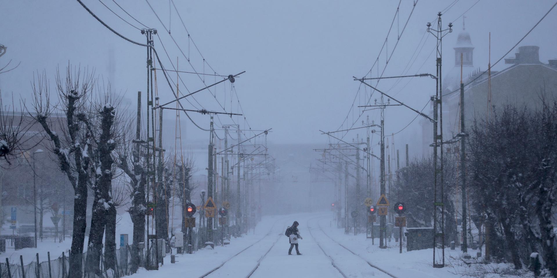 Stöld och snö ställer till det för tågtrafiken mellan Göteborg och Malmö. 