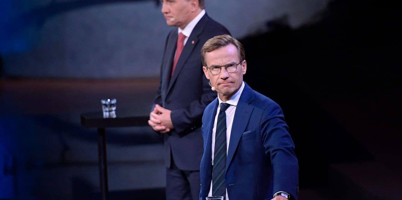Moderaternas partiledare Ulf Kristersson och S-ledaren Stefan Löfven. Arkivbild.