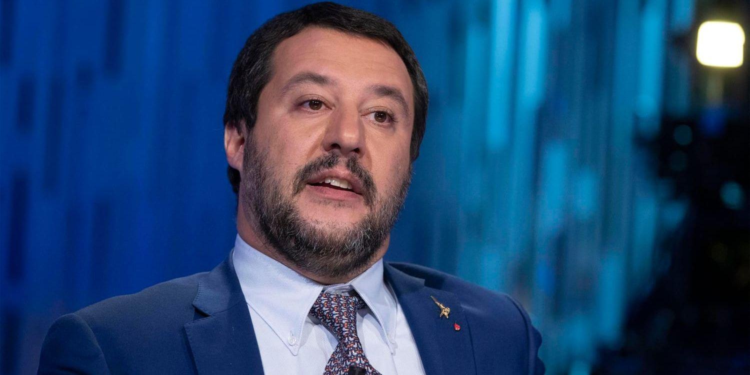 Italiens biträdande premiärminister Matteo Salvini svävar på målet om budgetunderskottet, vilket kan bana väg för förhandlingar med EU. Arkivbild.