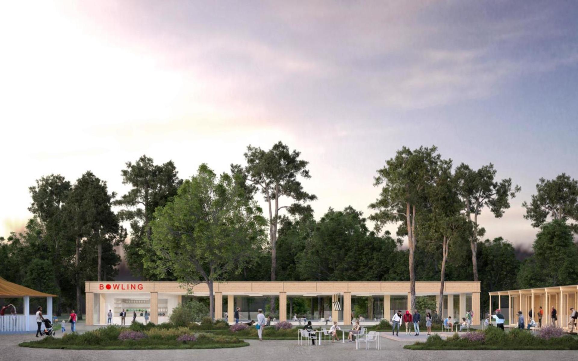 Förslaget för Folkparken innehåller också en bowlinghall.