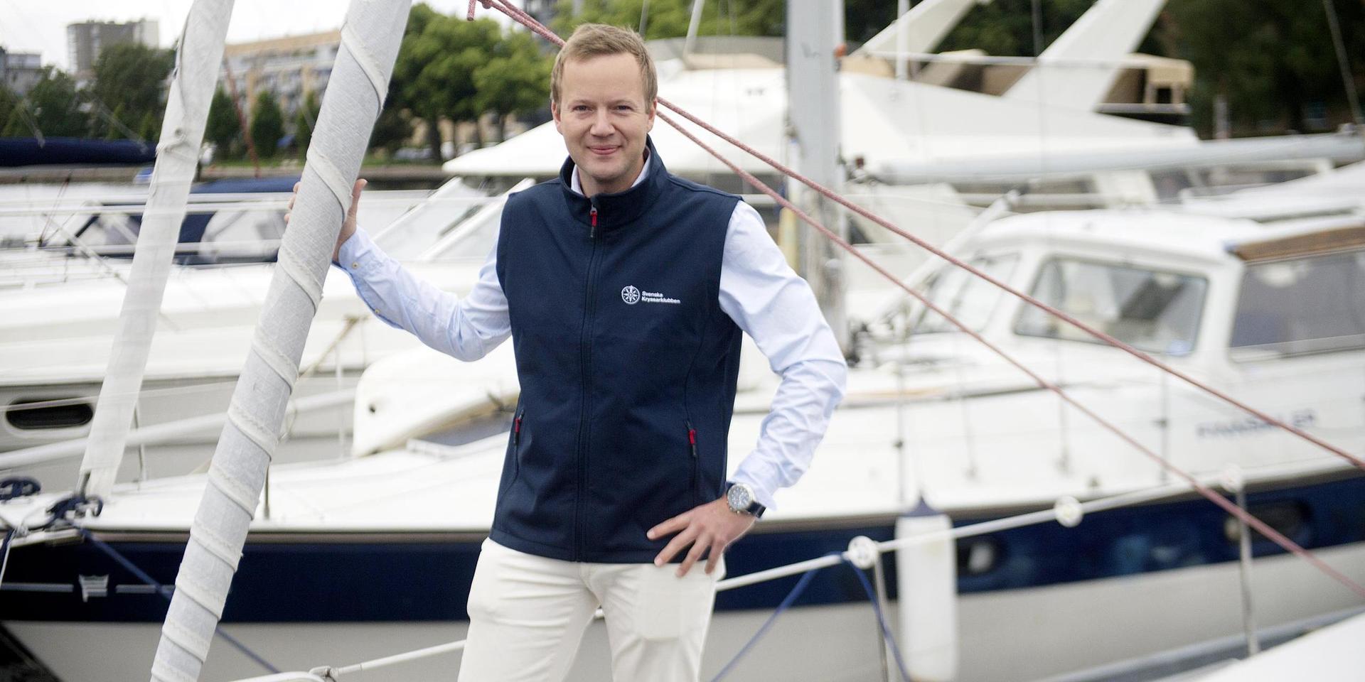 Fredrik Norén, Svenska Kryssarklubbens nya generalsekreterare, lärde sig segla hos Halmstads Segelsällskap.