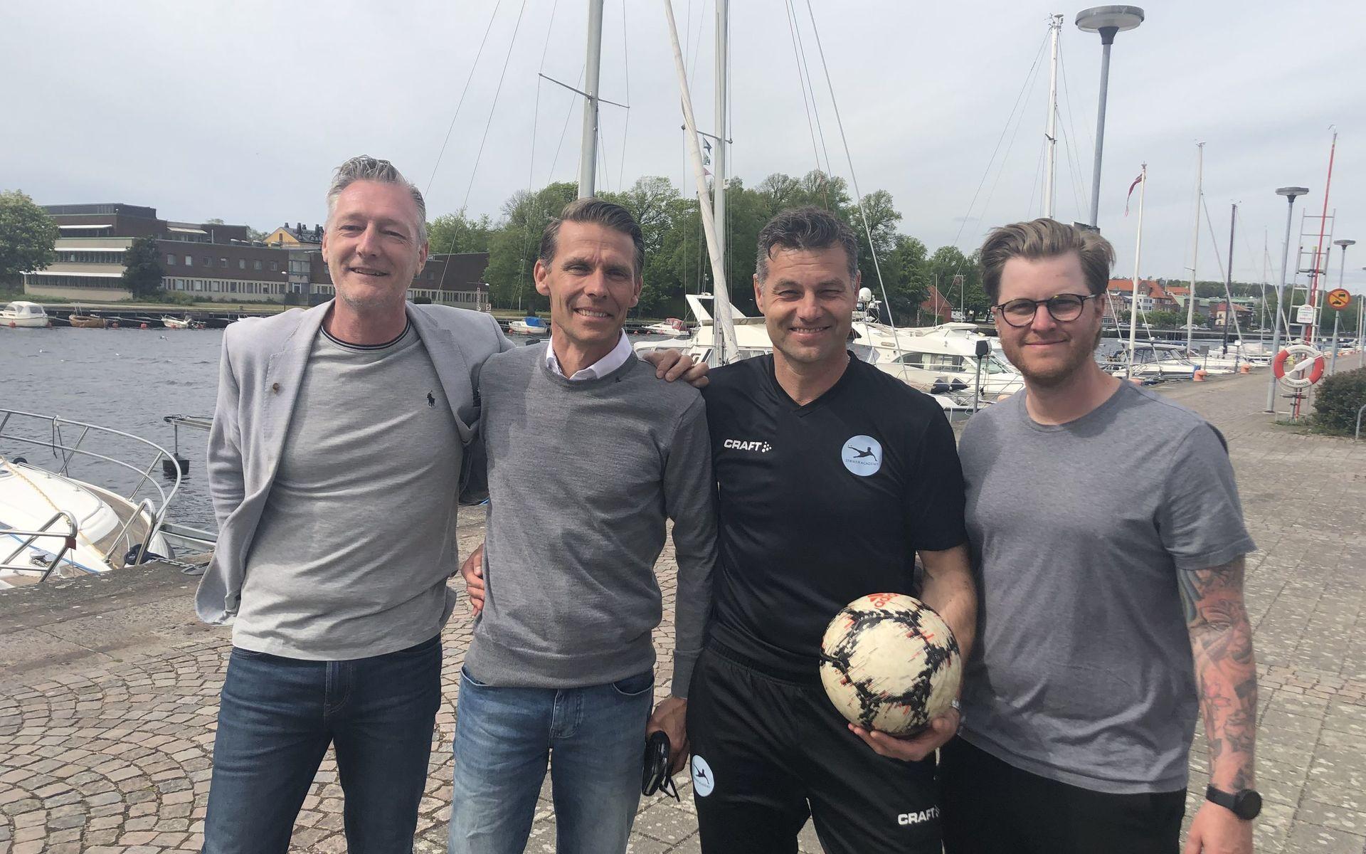 Kvartetten bakom nya fotbollssatsningen Striker Academy: Henrik Brynéus, Markus Whepton, Niklas Gudmundsson och Joakim Leihed.