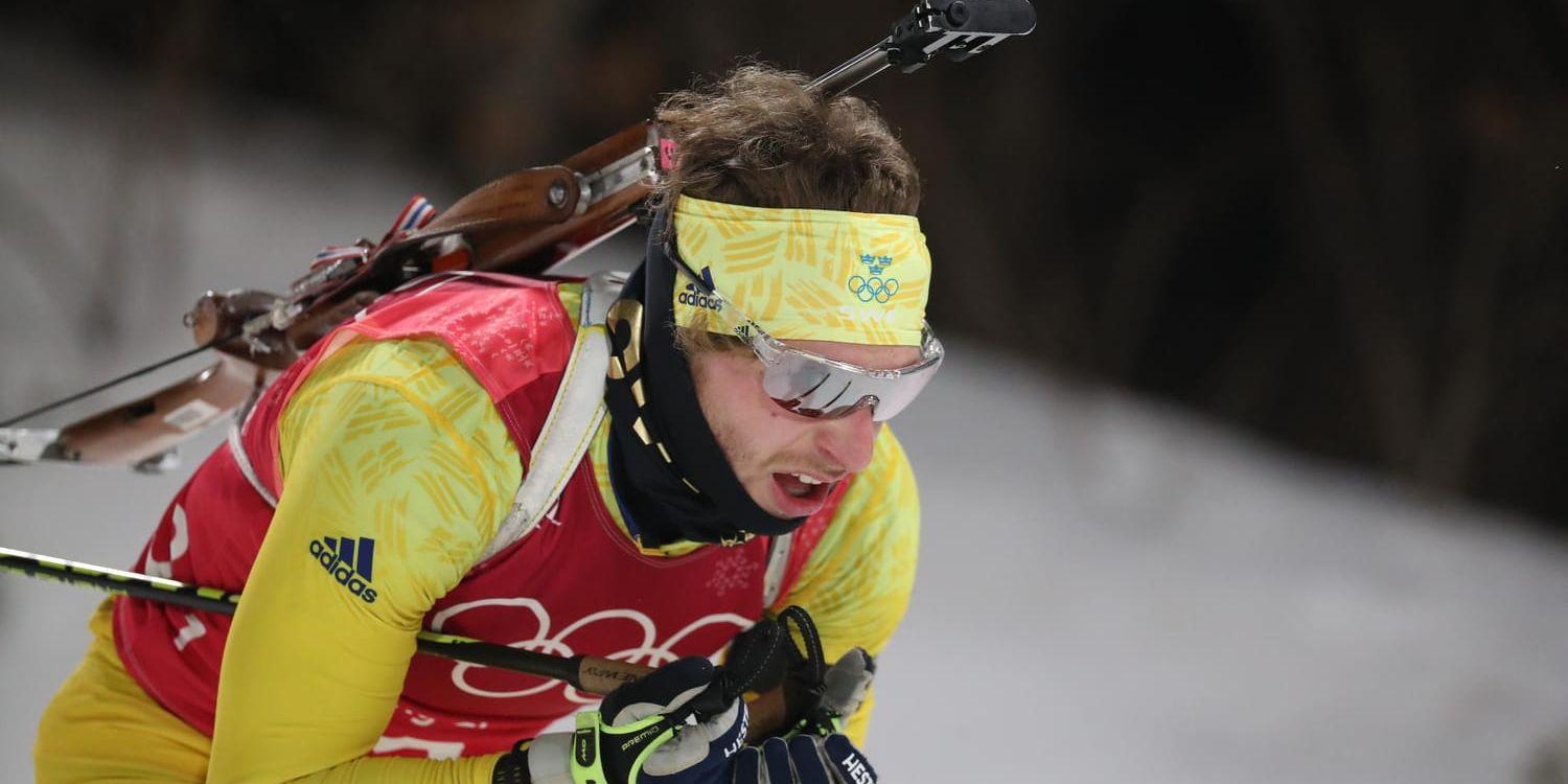 Skidskytten Peppe Femling under vinter-OS i Pyeongchang, Sydkorea, i februari.